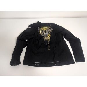 SPEED and STRENGTH Women's Mesh Motorcycle Jacket M Black Armored Cross Angel